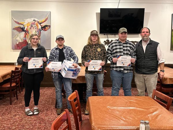 Pictured L-R: Karlee Scharber, Harlie Carson, Carter Deprima, Mason Dixon, Principal Dr. Larry Ziegler. Picture from MCHS Facebook page.