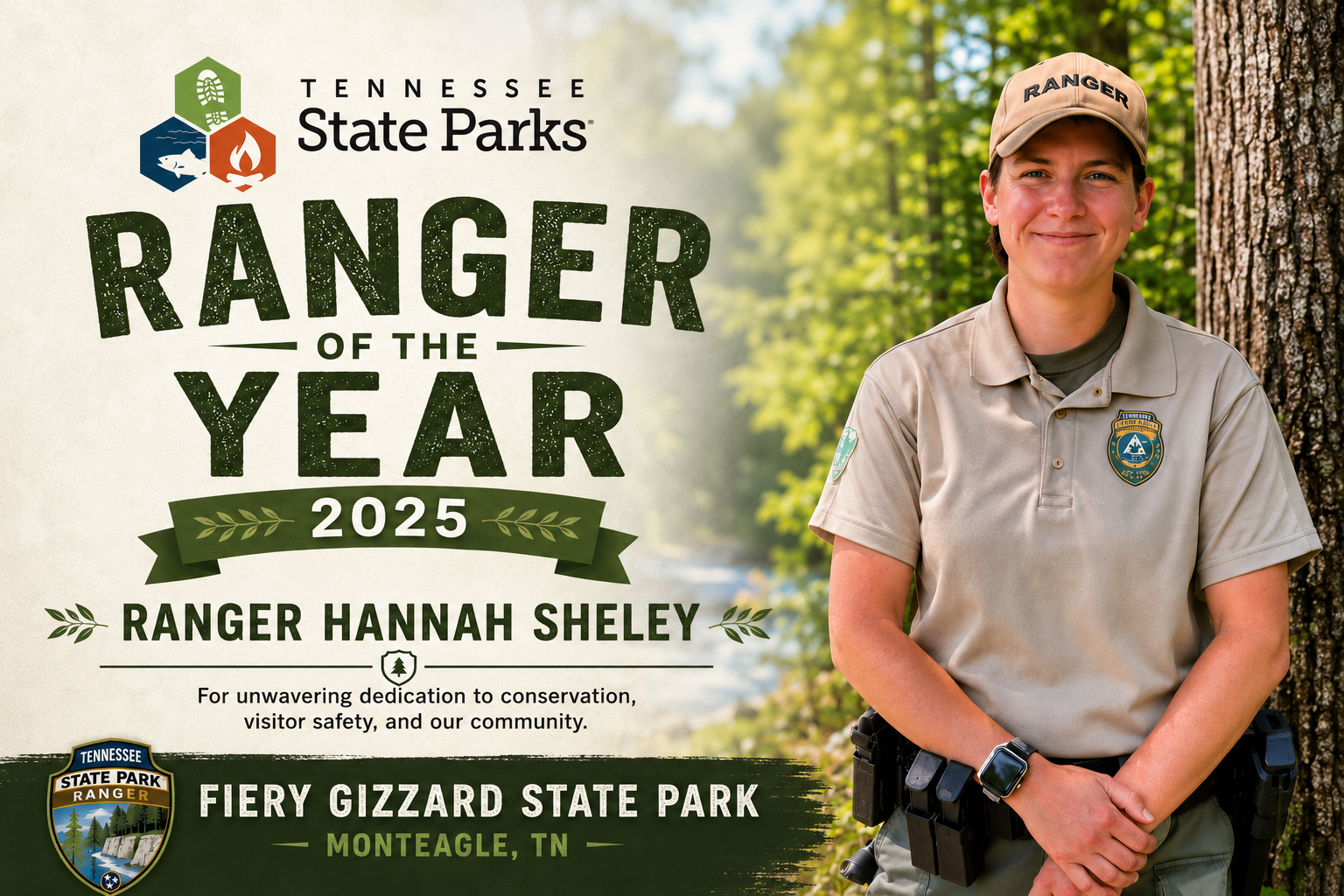 Fiery Gizzard Ranger Named Tennessee State Parks Ranger of the Year ...