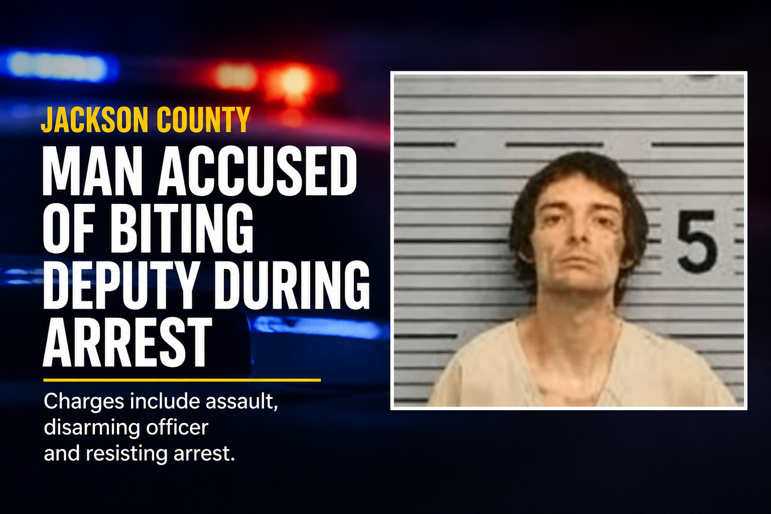 Jackson County Man Accused of Biting Deputy, Knocking Gun From Officer ...